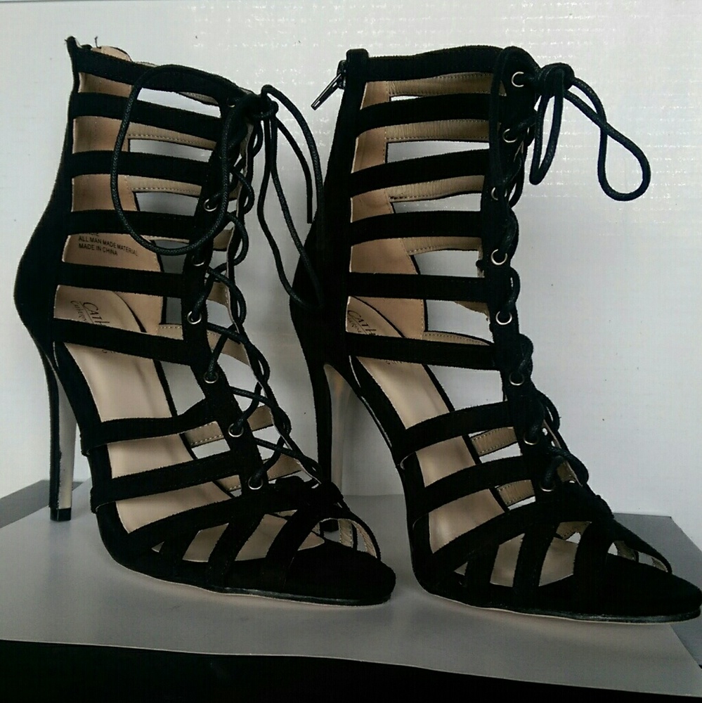 Catherine Malandrino Black Suede Stilettos